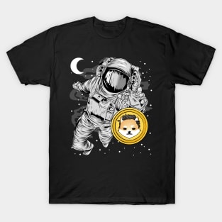 Astronaut Reaching Dogelon Mars Coin To The Moon Crypto Token Cryptocurrency Wallet Birthday Gift For Men Women Kids T-Shirt